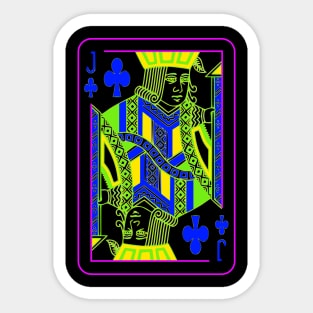 Jack of Clubs Bright Mode Sticker